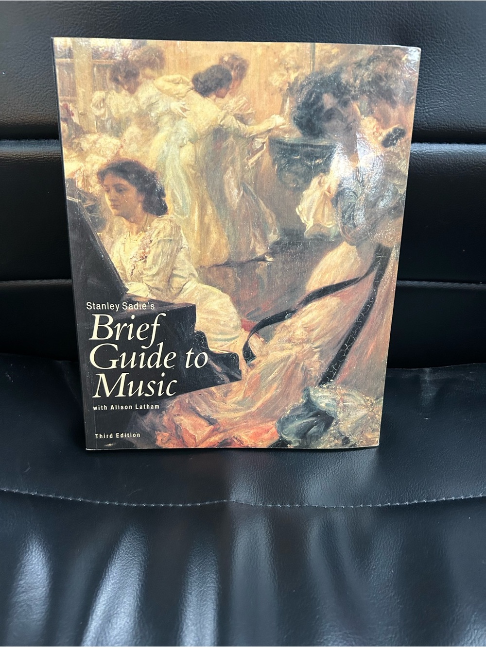 Stanley Sadie Brief Guide to Music - Decorative Art Print Book Cover (Black/Tan)